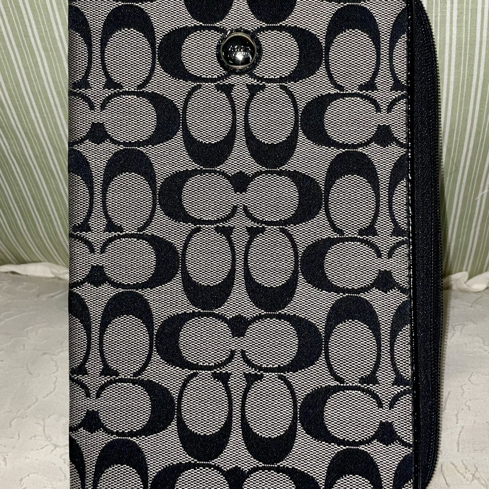Coach Black and White Monogram tablet case